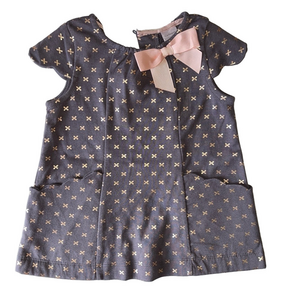 Catherine Malandrino Baby Girl Dress 18 Months Bow Pockets